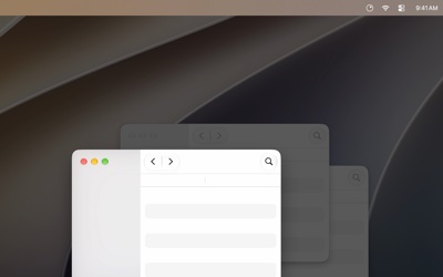 Background windows dimmed, Light Mode